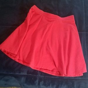 Red mini skirt